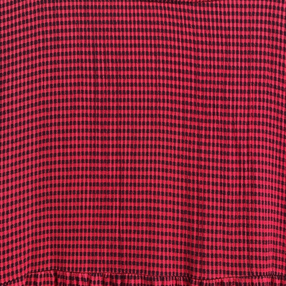 Motherhood Dress Women's Large Red Black Plaid Long Sleeve Maxi Maternity - Picture 9 of 14